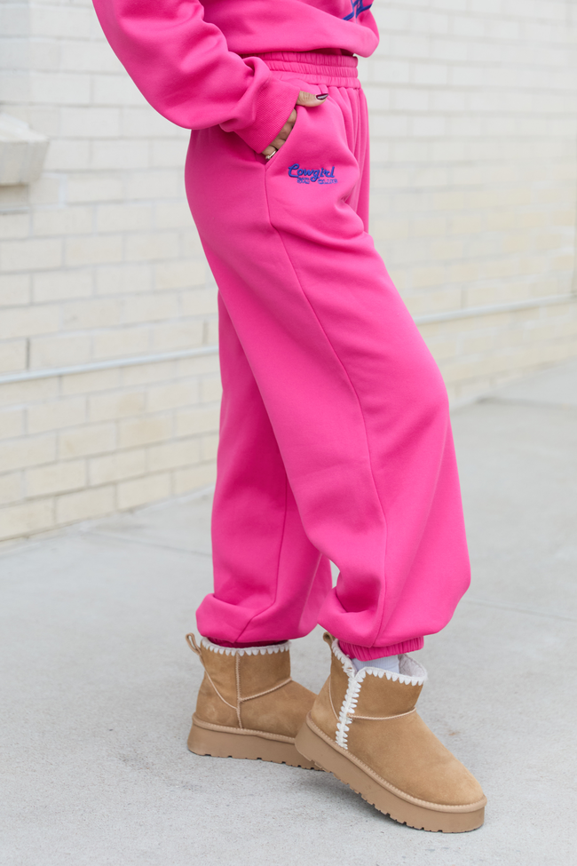 Cowgirl Ski Club Pink Sweatpants SALE