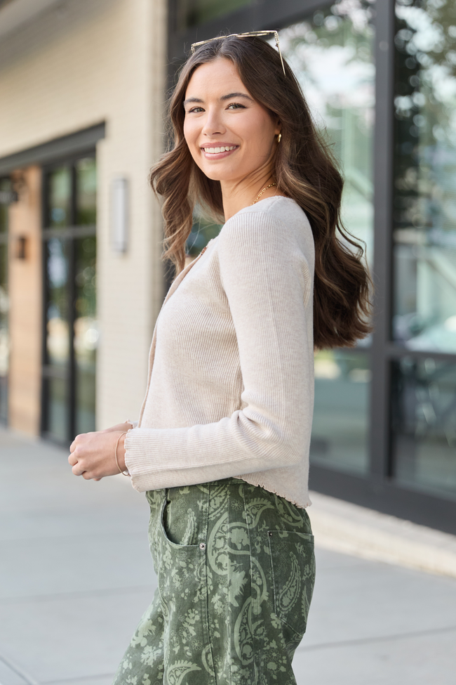 Whimsy Long Sleeve Knit Cardigan Top