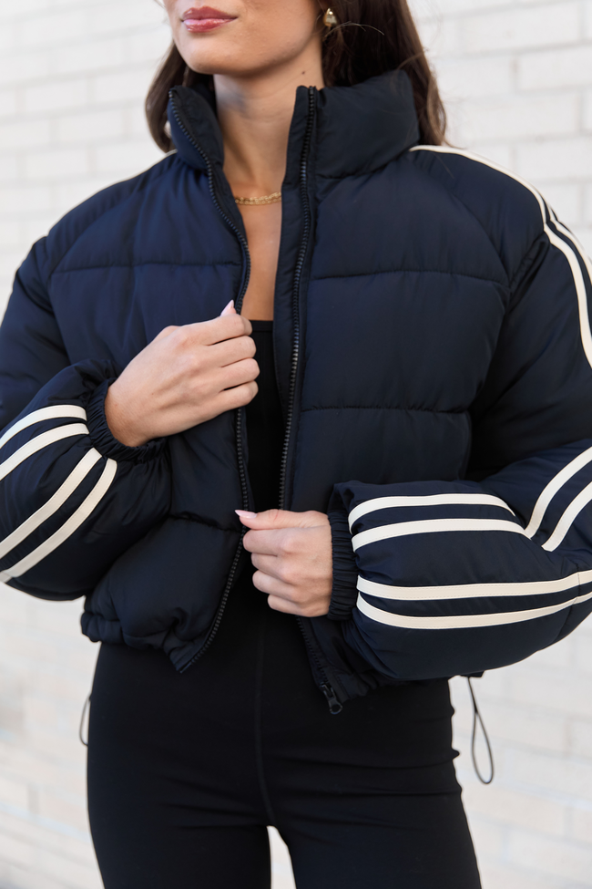 Amelia Black and White Puffer Jacket