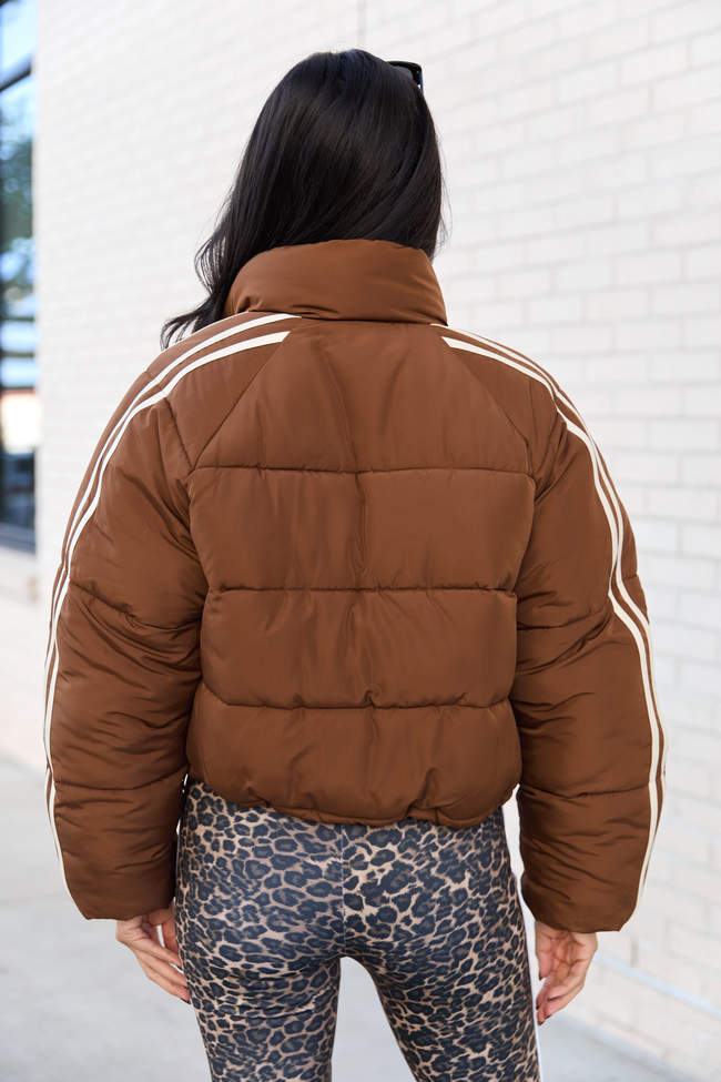 Amelia Brown and Cream Puffer Jacket SALE