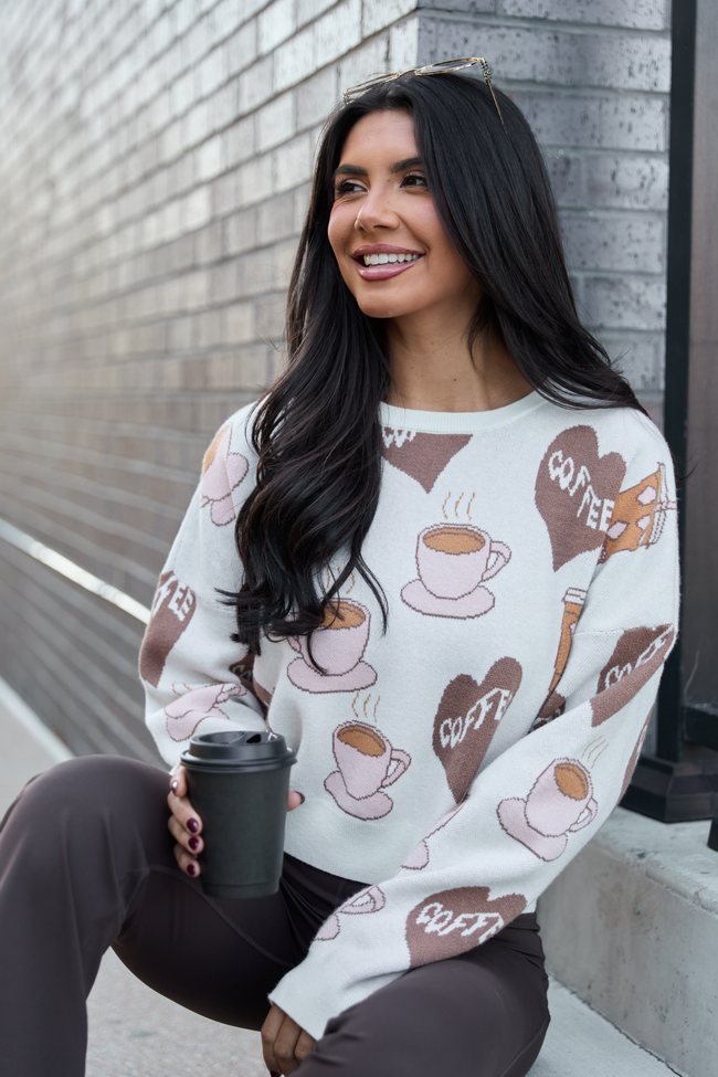 I Love Coffee Crewneck Sweater SALE