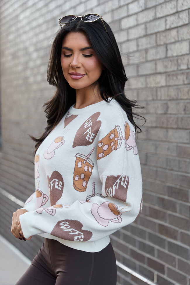 I Love Coffee Crewneck Sweater SALE