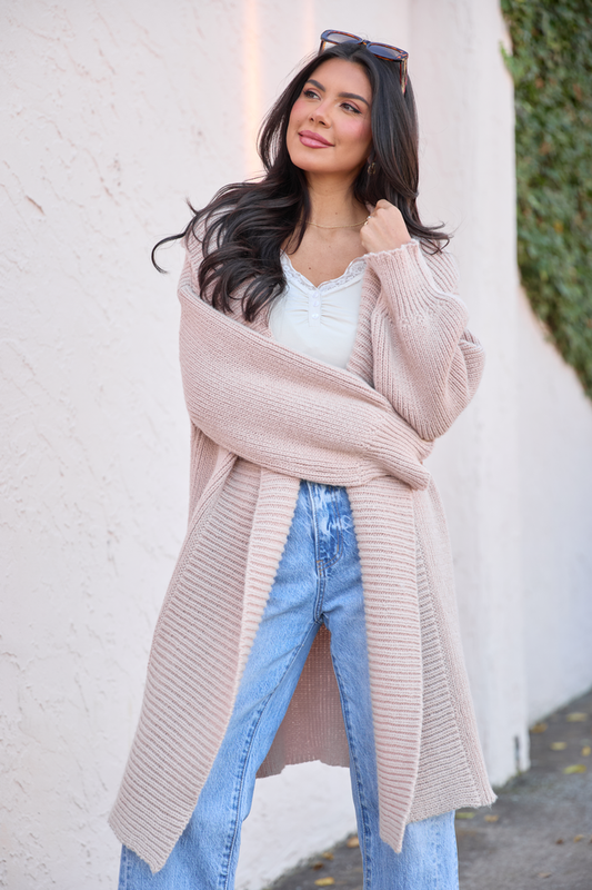 Harrisyn Tan Midi Duster Cardigan SALE