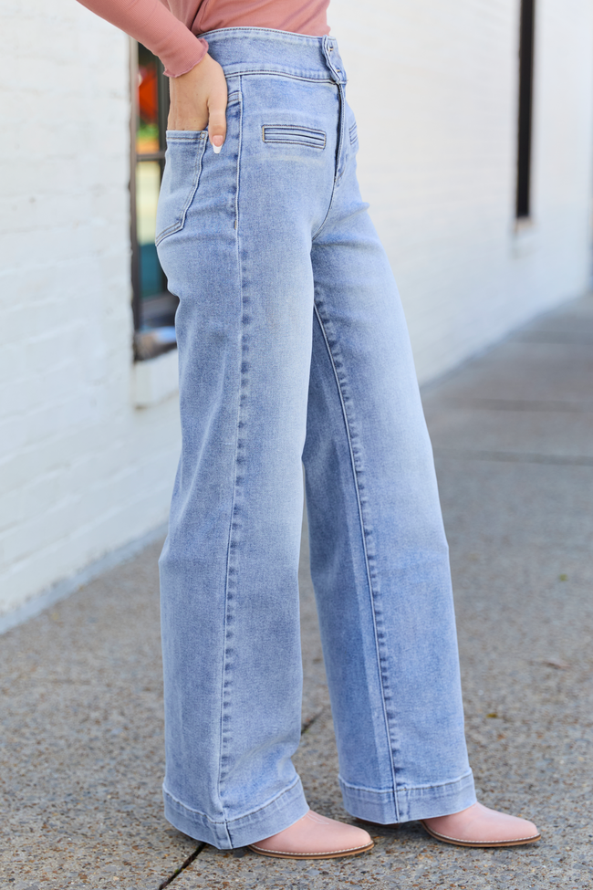 Denali High Waisted Straight Leg Jeans