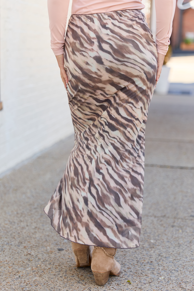 Addie Brown Printed Maxi Skirt