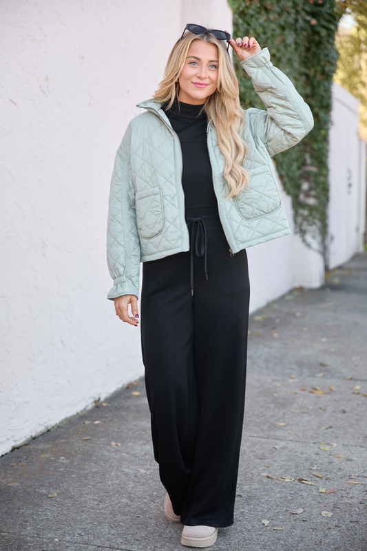 Adriane Sage Quilted Jacket SALE