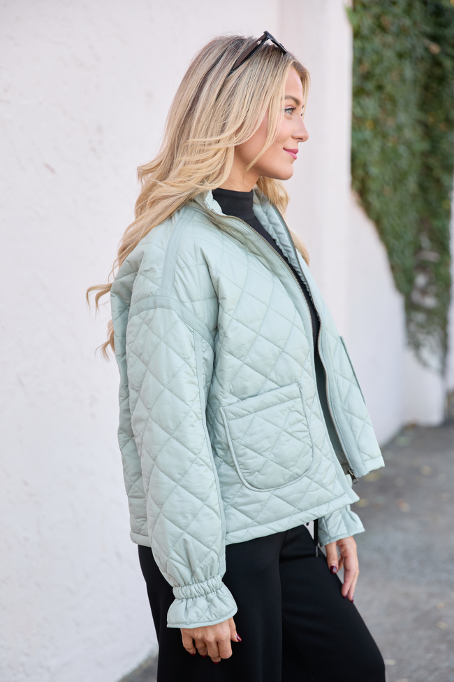 Adriane Sage Quilted Jacket SALE