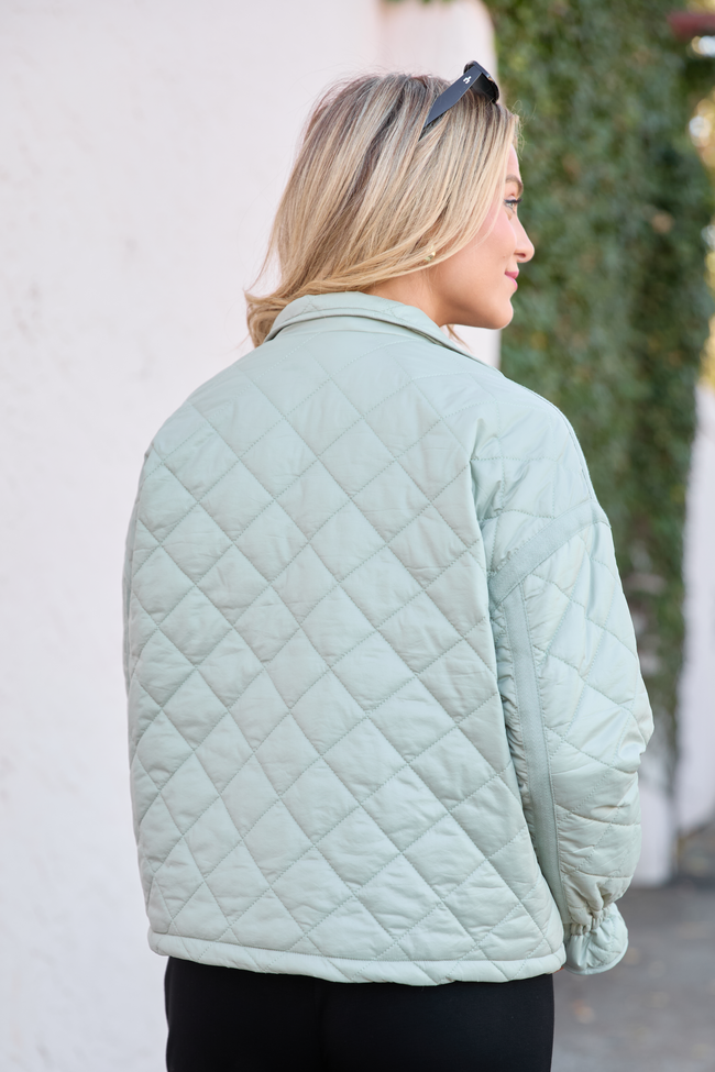 Adriane Sage Quilted Jacket SALE