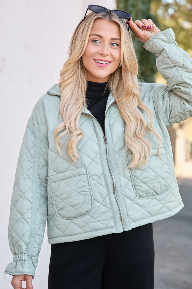 Adriane Sage Quilted Jacket SALE