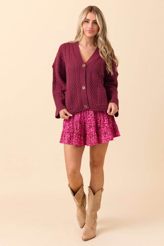 Through the Garden Pink Print Skort