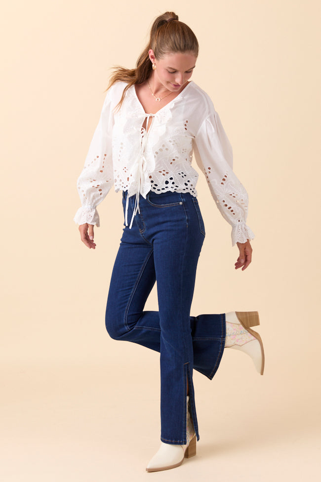 My Favorite Dark Wash Slit Hem Jeans