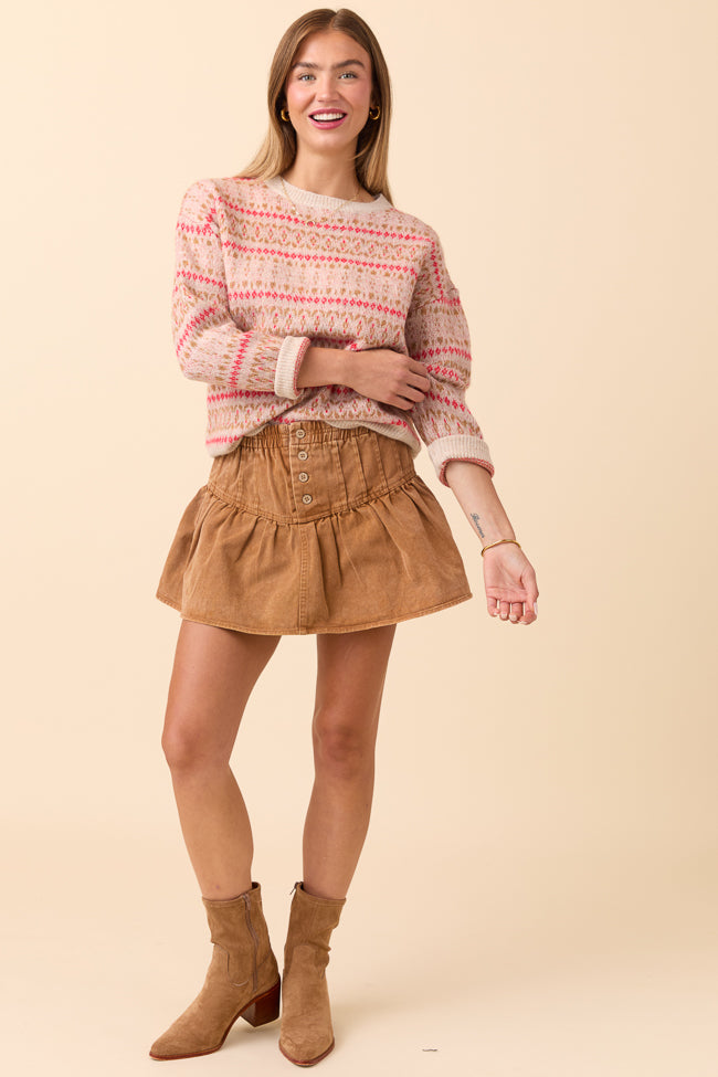 Sophie Brown Ruffle Skort