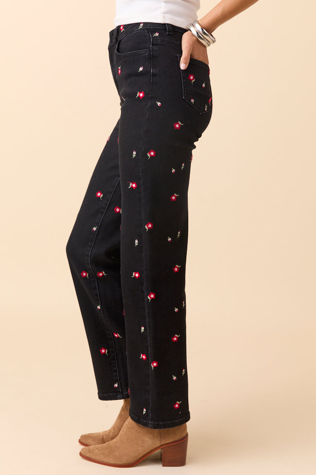 The Piper Embroidered Straight Leg Jeans FINAL SALE