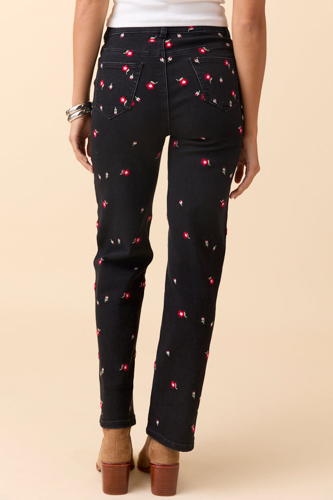The Piper Embroidered Straight Leg Jeans FINAL SALE