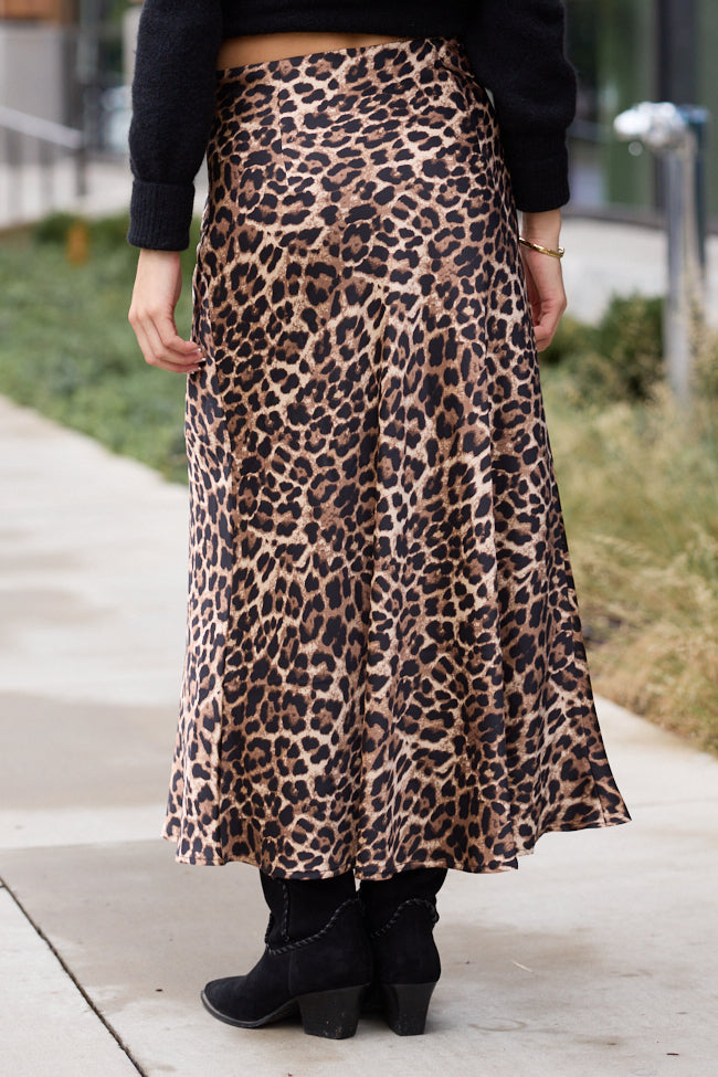 Naomi Brown Leopard Maxi Skirt