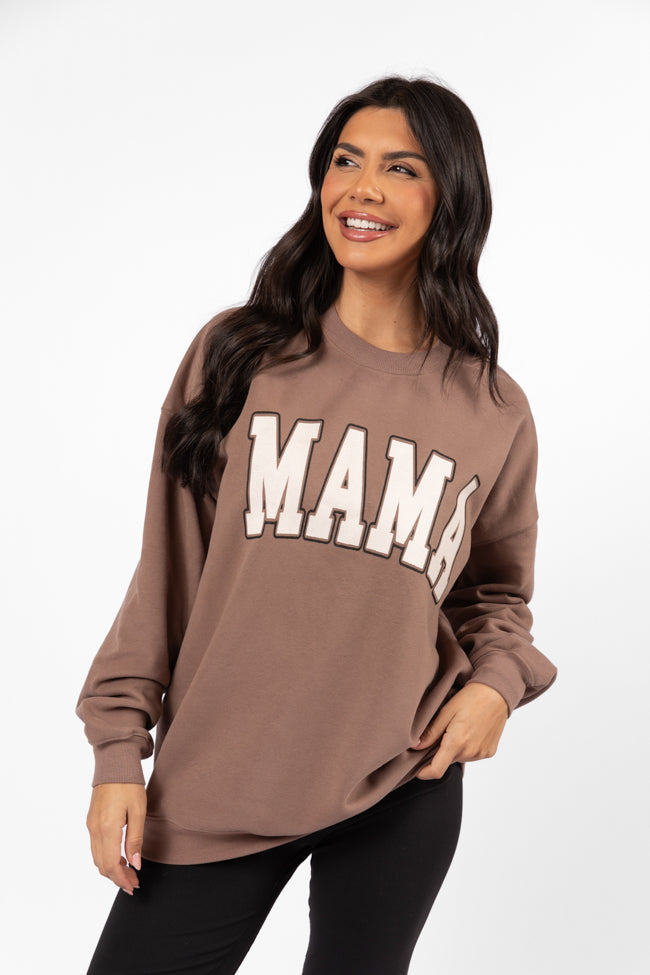 Mama Block Mocha Graphic Sweatshirt