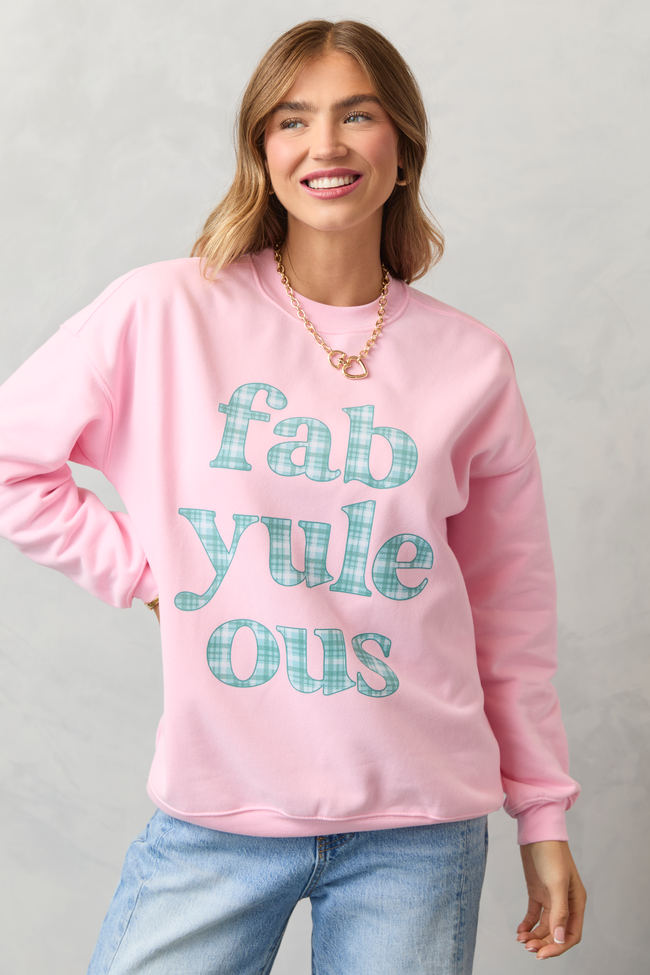 Fabyuleous Light Pink Graphic Sweatshirt
