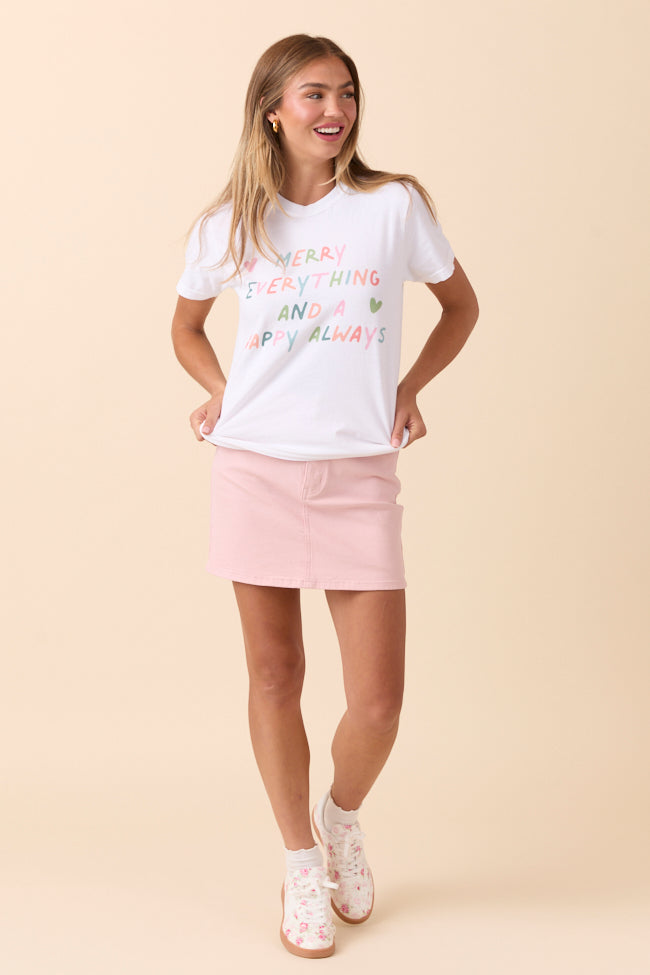 Merry Everything White Graphic Tee