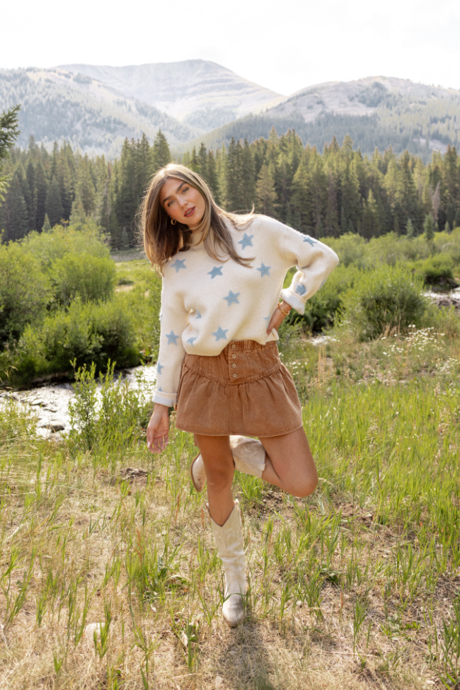 Sophie Brown Ruffle Skort