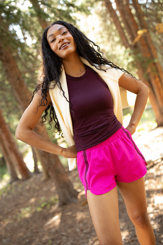 Illiana Burgundy Knit Tank